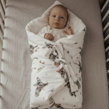 Swaddle blanket & pillow for French Bulldog
